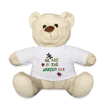 We are in the garden - Teddy Bear - white - Front