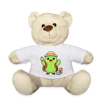 Cactus explorateur avec sac à dos - Nounours - blanc - Devant