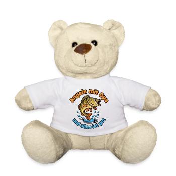 Angeln mit Opa – Alles ist gut - Teddy - Weiß - Vorne