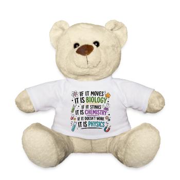 Funny Science Teacher Gift - Teddy Bear - white - Front