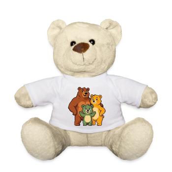 Funny Bear Family - Teddy Bear - white - Front