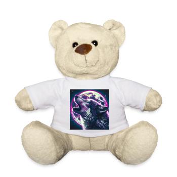 Wolf heult zum Vollmond - Teddy - Weiß - Vorne