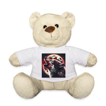 Wolf heult zum Vollmond - Teddy - Weiß - Vorne