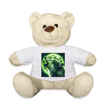 Wolf heult zum Vollmond - Teddy - Weiß - Vorne