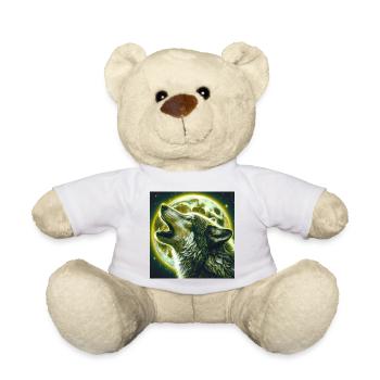 Wolf heult zum Vollmond - Teddy - Weiß - Vorne