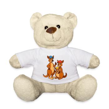 Känguru Familie - Teddy - Weiß - Vorne