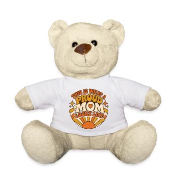 Proud Mom Retro Sunrise - Teddy - Weiß - Vorne