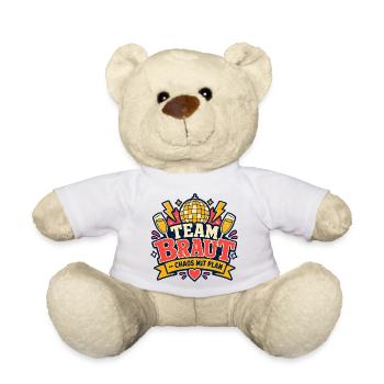 Team Braut Chaos mit Plan JGA Junggesellinnen - Teddy - Weiß - Vorne