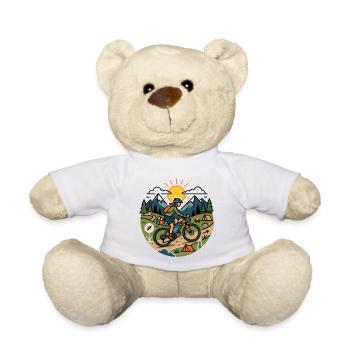 Mountainbikepacking Adventure Badge T-Shirt - Teddy - Weiß - Vorne