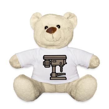 Standbohrmaschine Werkzeug Icon - Teddy - Weiß - Vorne