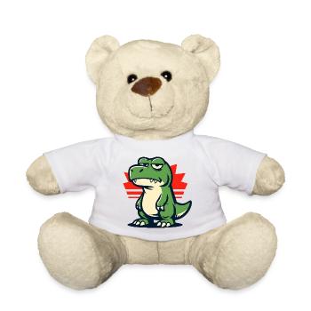 Chill Dinosaur Mood Grumpy - Teddy Bear - white - Front