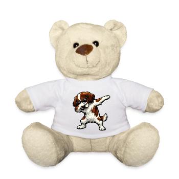 Dabbing French Spaniel - Teddy Bear - white - Front