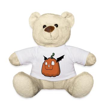 Visage de citrouille heureux - Nounours - blanc - Devant