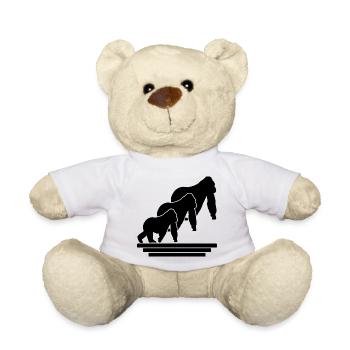 Monkey Family - Teddy Bear - white - Front