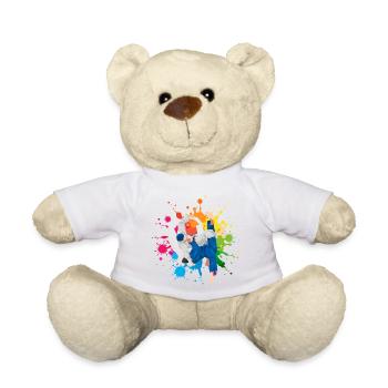 Judo Martial Arts Colorful Watercolor Watercolor Watercolor - Teddy Bear - white - Front