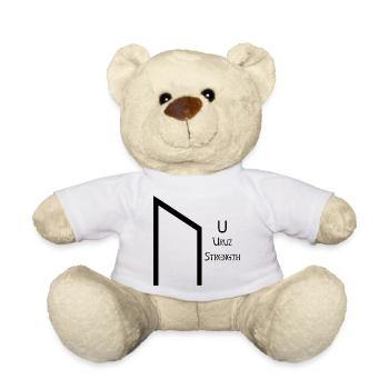 Uruz Rune Complete Black – Viking Futhark - Nounours - blanc - Devant