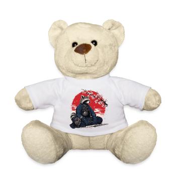 Raccoon, Kendo, Karate, Judo, Akido, Arts Martiaux - Nounours - blanc - Devant