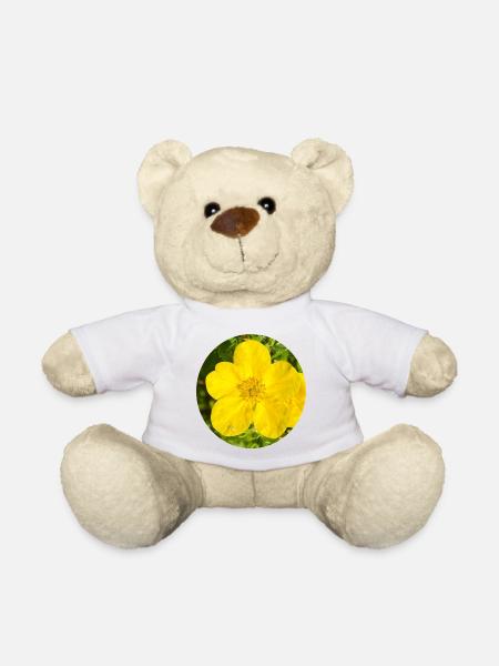 Gelbe Wildblume - Teddy - Weiß