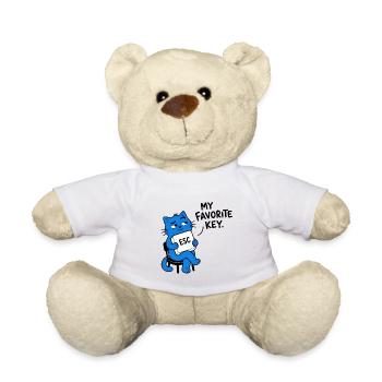 ESC MEIN LIEBLINGSSCHLÜSSEL – Chat Geek - Teddy - Weiß - Vorne