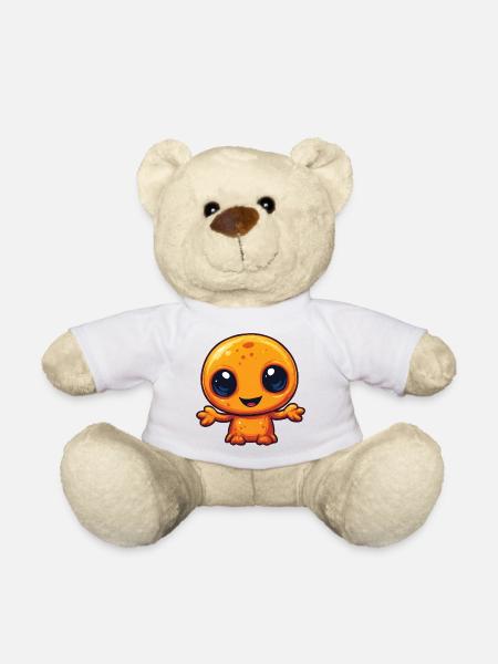 Kuschel-Orb mit großen Augen - Teddy - Weiß