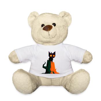 Spooky Geometry Cat - Teddy - Weiß - Vorne