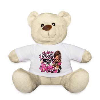 Tausche Bruder gegen Puppe - Teddy - Weiß - Vorne
