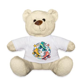 Rollschuhrunde – Gemeinsam in Bewegung - Teddy - Weiß - Vorne