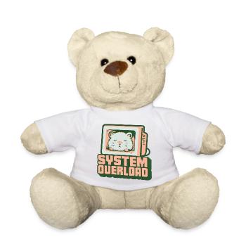 Retro Computer-Kätzchen: System Overload - Teddy - Weiß - Vorne