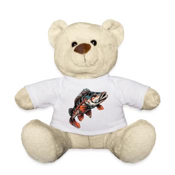 Fisch Barsch Bunt Illustration - Teddy - Weiß - Vorne