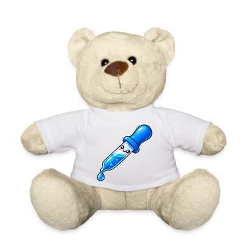 Kawaii Blauer Tropfendropper - Teddy - Weiß - Vorne