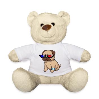 Pixel Shades Pug - Teddy - Weiß - Vorne