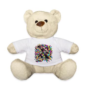 Abstrakte und geometrische × Straßenkunst und Graffiti - Teddy - Weiß - Vorne