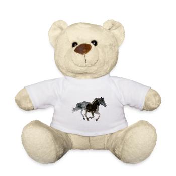 Horse gallops - Teddy Bear - white - Front