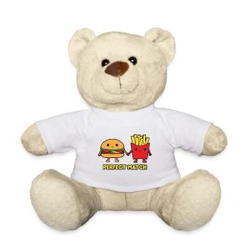 Burgers and fries - Teddy Bear - white - Front