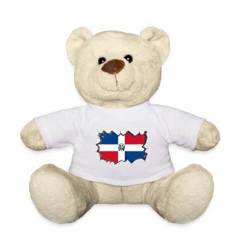 Dominican Republic Flag Dom Rep Flag - Teddy Bear - white - Front