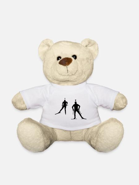 Biathlon, Biathlete, Cross-country skiing, Cross-country skiing - Teddy Bear - white