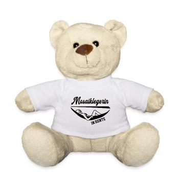 Mosaiklegerin in Rente Rentenbeginn Bodenlegerin - Teddy - Weiß - Vorne