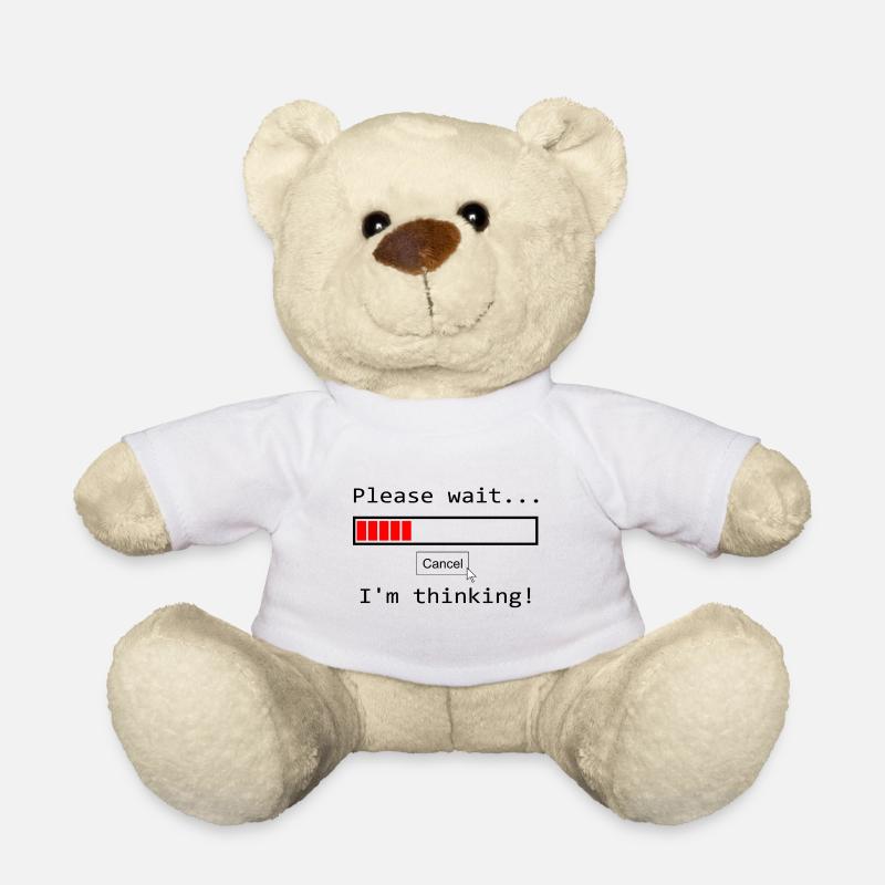 Bitte Warten - Teddy - Weiß