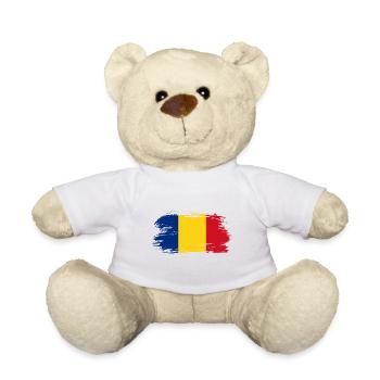 Roumanie Drapeau - Nounours - blanc - Devant