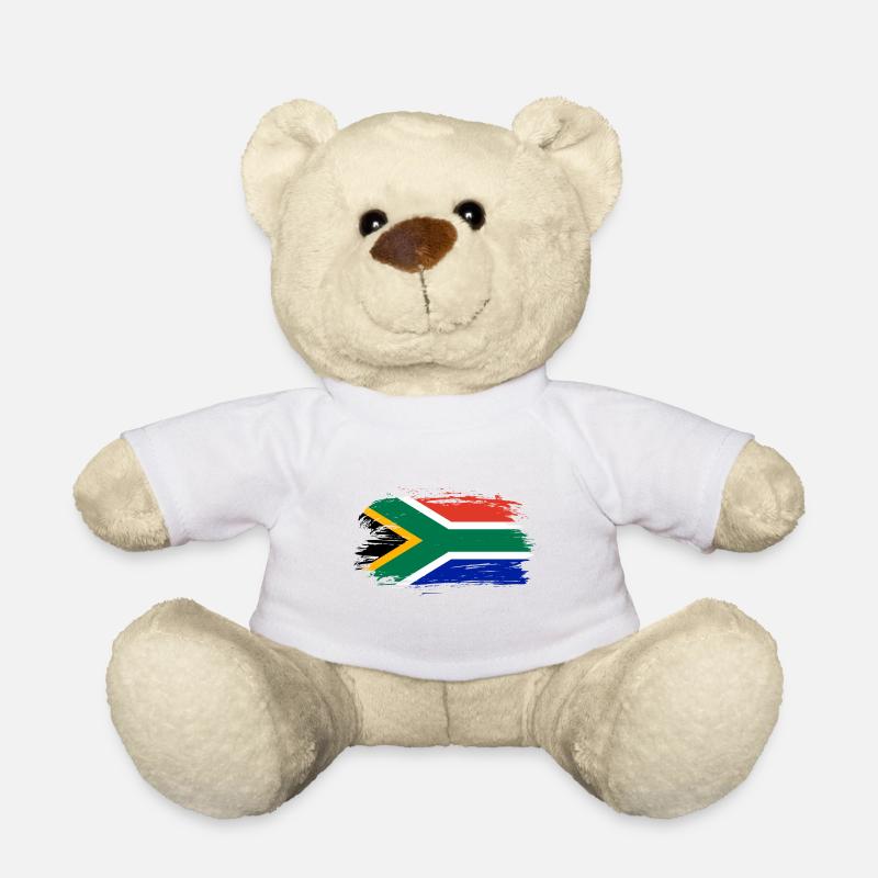 Südafrika Flagge - Teddy - Weiß