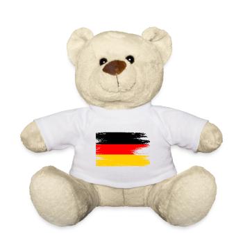 Germany Flag Used Look Germany Home GER - Teddy Bear - white - Front