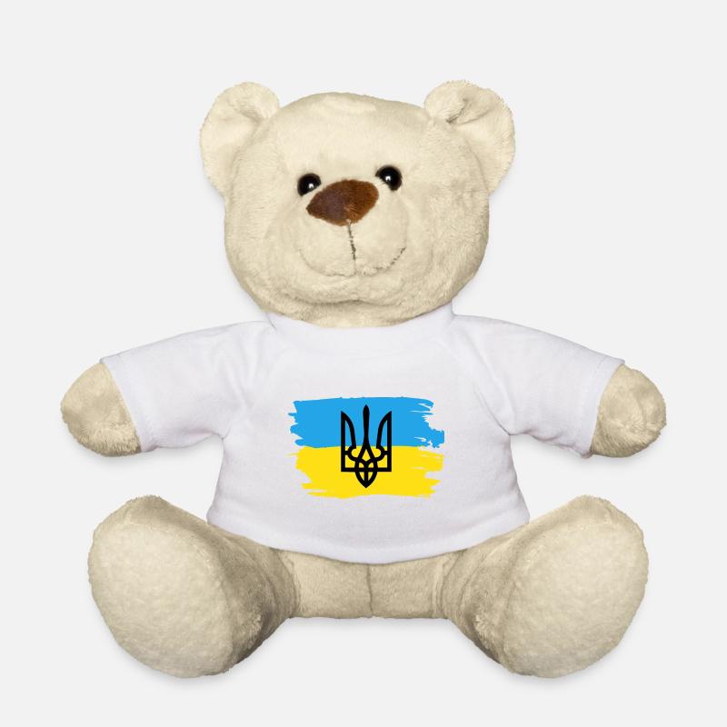 Trysub drapeau cadeau Ukraine Ukrainien Kiev - Nounours - blanc