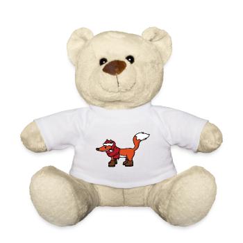 Weihnachtsfuchs Fuchs Weihnachten Winterfuchs - Teddy - Weiß - Vorne
