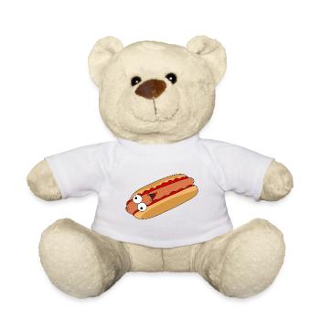 Hotdog mit Gesicht - Teddy - Weiß - Vorne