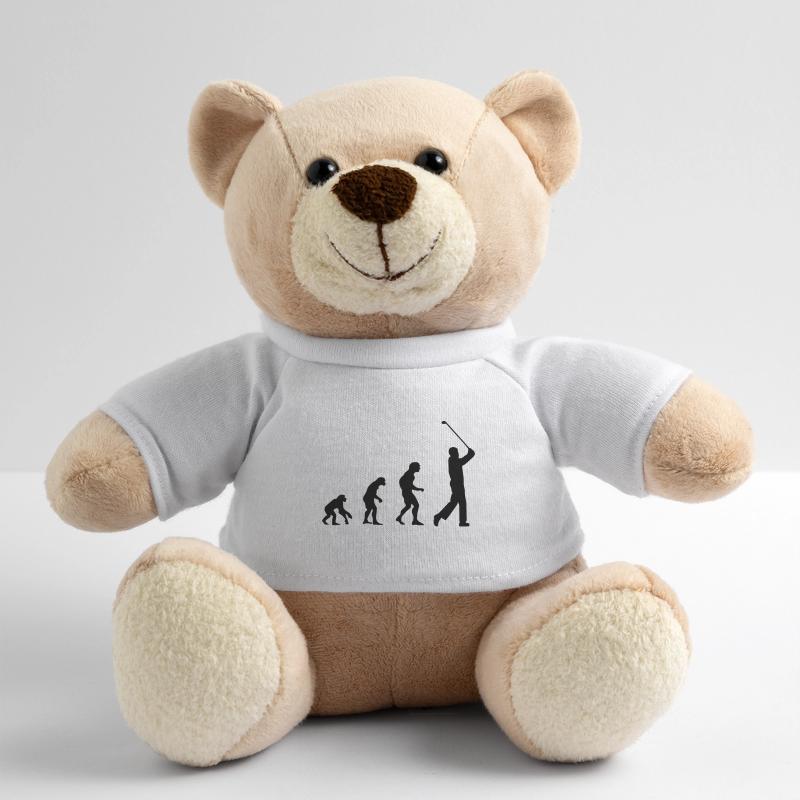 Evolution, Affen zum Golfer, Golf, Abschlag, Mann Teddy