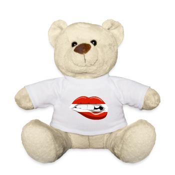 Autriche Drapeau Lèvres Autriche Bouche De Vienne Alpes - Nounours - blanc - Devant