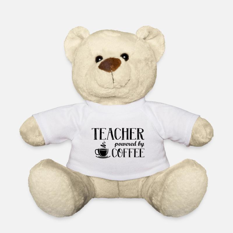 Teacher powered by coffee Geschenk Professor - Teddy - Weiß