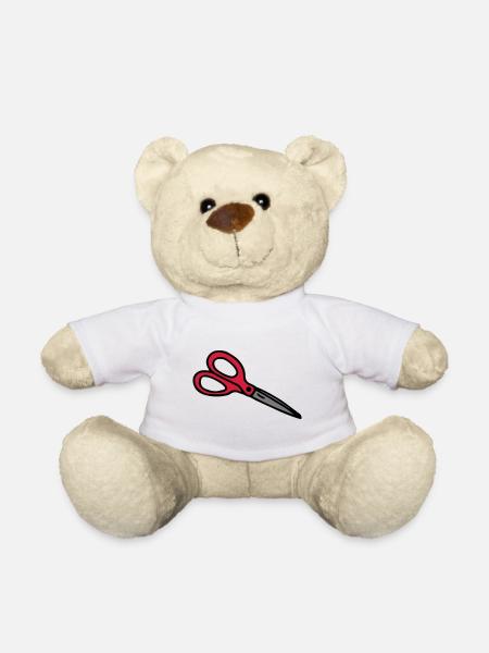 Schere Basteln Schneiderin Friseurin Friseur - Teddy - Weiß