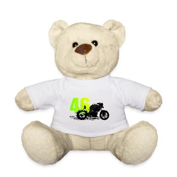 Moto valentino Motard t-shirt rossi 46 - Nounours - blanc - Devant
