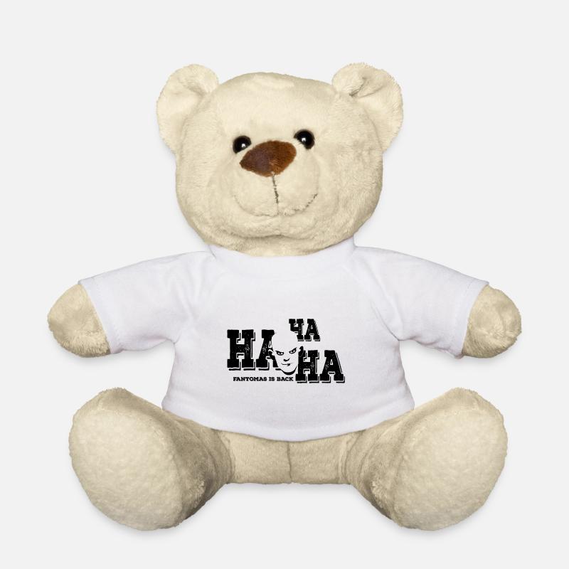 Hahaha! Fantomas (black) - Teddy Bear - white